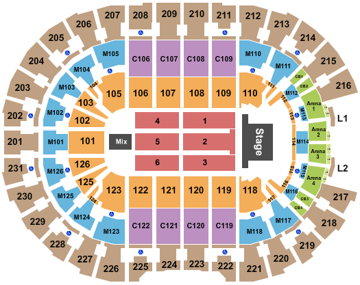 Rocket Arena Adam Sandler Seating Chart